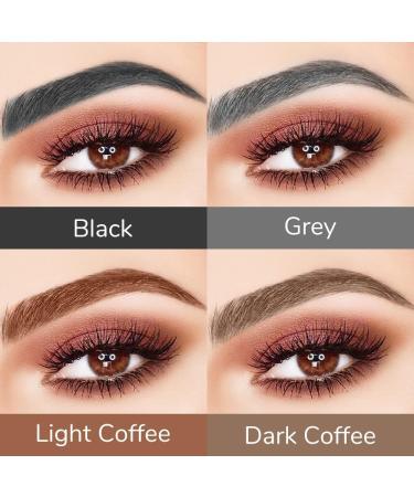 Eyebrow Microblading Pen 2024 Upgrade Magic Eyebrow Pencil 3D Waterproof Microblading Eyebrow Pencil Contouring Pen 4-Tip Eyebrow Pencil for Natural Eyeliner Makeup (Black) - Buy Online on GoSupps.com