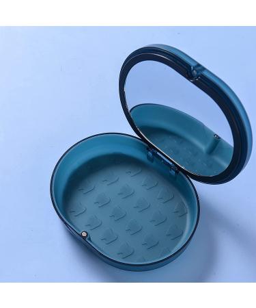 Double-layer Retainer Storage Case with Belt & Cleaning Tools - Blue - Buy Online on GoSupps.com