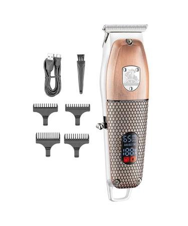Pro Hair Clipper Electric Hair Beard Trimmer for Men Groin Hair Clipper Body Shaver Groomer Pubic Bikini for Women&Men Rechargeable Brown