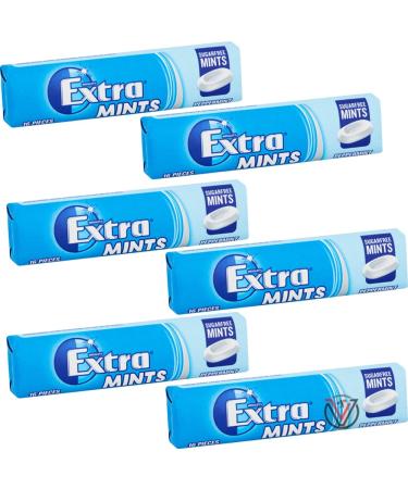 Extra Peppermint Sugarfree Mints 16 Pieces 6 x 28g
