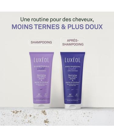 LUXEOL - Apr s-Shampooing Violet - Neutralise Les Reflets Jaunes & Corrige Les Reflets Cuivr s* - Ravive la Couleur* - Contient Un Pigment Violet Correcteur - Fabriqu en France - 200 ml - Buy Online on GoSupps.com