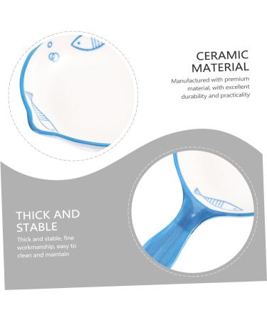 Zerodeko 2pcs Seasoning Dish Dip Dishes Japanese Style Dinnerware Kids Cutlery Sauce Dishes for Sushi Snack Dishes Plates Snacks Dipping Sauce Dish Soy Sauce Cute Ceramics Child 13.8X10X2.5CM As Shown - Buy Online on GoSupps.com