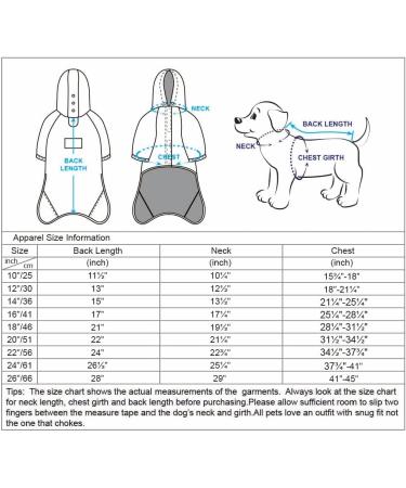 Blueberry Pet 16 Waterproof Dog Softshell Jacket Hooded Raincoat in Blue Turquoise | Outdoor Rain Gear with Leash & Harness Hole | Size 16 - Buy Online on GoSupps.com