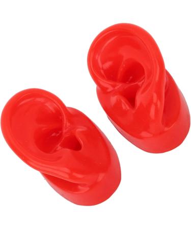 Simulated Couple Human Ear Model - Soft Silicone Ear for Hearing Support & Acupuncture Demonstration (Red) | International Shipping Available - Buy Online on GoSupps.com