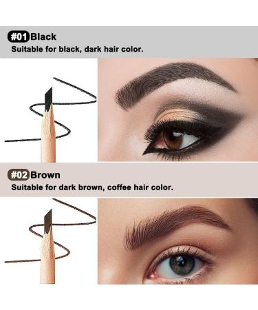 HASAIKA Waterproof Wooden Eyebrow Pencil Makeup Eyebrow Pencil Sharpenable Eyebrow Pencil Long Lasting Eyebrow Pencil for Filling and Outlining - Buy Online on GoSupps.com