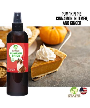 Bath & Brush Therapies Pumpkin Spice Pet Cologne 12.5 oz | Long-Lasting Odor Eliminator for Dogs | Cruelty-Free, Paraben-Free, Biodegradable, Non-Toxic | Made in USA - Buy Online on GoSupps.com