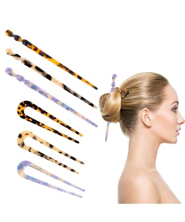 Molain Retro French Hairpins - U-Sticks & Turtle Hair Accessories for Women & Girls | 6 Unique Vintage Styles - Buy Online on GoSupps.com