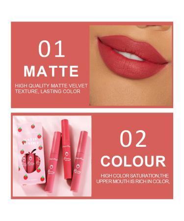 3 Colors Nude Matte Liquid Lipstick Set - Long-Lasting, Waterproof, Non-Sticky | Natural Velvet Lip Gloss & Lip Stain - Moisturizing & Fade-Resistant (Set C) - Buy Online on GoSupps.com