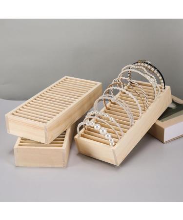 Lurrose Hair Tire Organizer | Standing Wooden Headband Rack & Box Divider | International Shipping Available - Buy Online on GoSupps.com