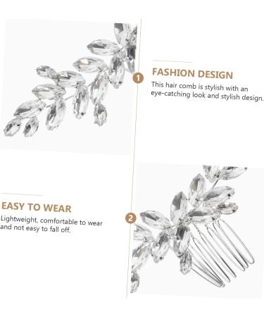 Ipetboom vintage women's diamond hair comb for hair side comb Grab the drill European and American rhinestones bride comb wedding hair combs for women accessories - Buy Online on GoSupps.com