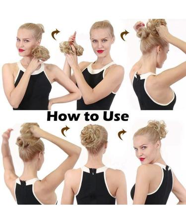 Scrunchy Scrunchie Bun Updo Hairpiece in Dark Brown & Light Auburn - Buy Online on GoSupps.com