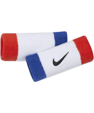 Nike Swoosh DOUBLEWIDE Wristbands - Habanero Red/Black | OSFM - Buy Online on GoSupps.com