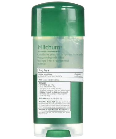 2 Pack Mitchum Clear Gel Anti-Perspirant & Deodorant Unscented for Men 2.25 Oz - Long-lasting Protection - Buy Online on GoSupps.com