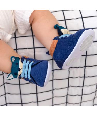 LACOFIA Baby Boys Anti-Slip Soft Sole 3D Animal Sneakers 6-9 Months Blue - Buy Online on GoSupps.com
