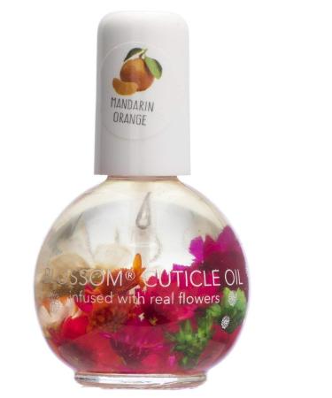Blossom Scented Cuticle Oil (0.42 oz) infused with REAL flowers - made in USA (Mandarin Oranges)