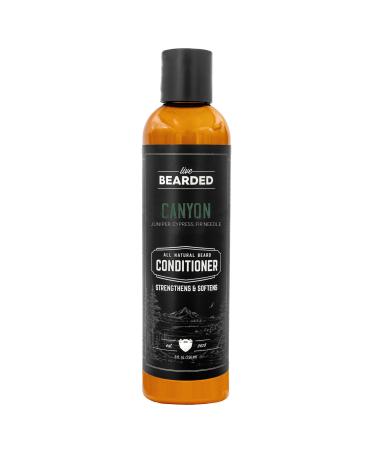 Live Bearded: Beard Conditioner - Canyon - Facial Hair Conditioner - 8 oz. - Strengthens and Softens - All-Natural Ingredients with Biotin Coconut Oil Argan Oil and Caffeine - Made in the USA Canyon - Juniper Cypress Fir Needle