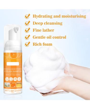 Eyelash Lengthening Cleaning Mousse | Eyelash Extension Cleanser & Foaming Wash - 60ML with Mascara Wand - Buy Online on GoSupps.com