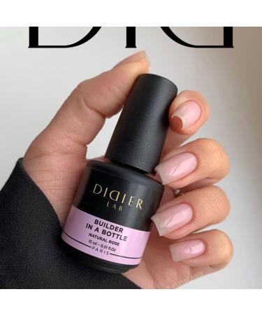 Didier Lab - Premium Nail Builder Gel in a Bottle Natural Rose - Strengthens Natural Nails - LED UV Builder Gel for Nails - Hard Gel Nail Builder for Nail Repair - Nail Gel Extension 15ml 15 ml (Pack of 1) BIAB Natural Rose - Buy Online on GoSupps.com