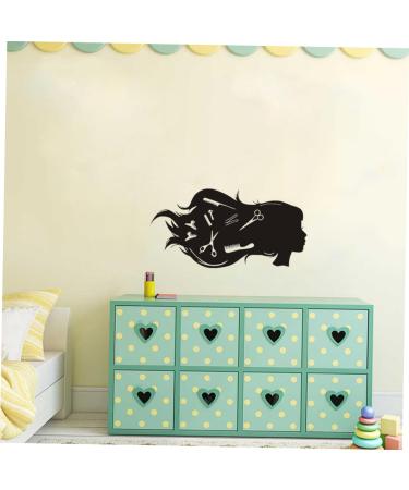 HAPINARY Wall Sticker for Salon Self-Adhesive Wall Sticker Wall Sticker for Hair Salon Wall Decals Barber Shop Wall Decal Decoration for Home Homedecor Hairdressing Wall Sticker - Buy Online on GoSupps.com