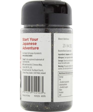 Yutaka Black Roasted Sesame Seeds 100g Single - Buy Online on GoSupps.com