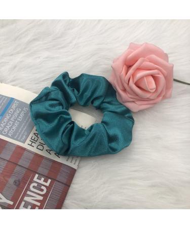 16-Piece Bright Satin Hair Scrunchies in 8 Colors - Soft Elastic Hair Bands for Women and Girls - Buy Online on GoSupps.com