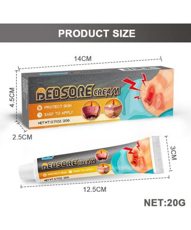 Cr me de Traitement des escarres Cr me de d cubitus 71 oz/20 g Plaies de d cubitus Gel de cicatrisation Rapide 5pcs - Buy Online on GoSupps.com