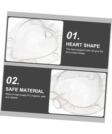 Mipcase 10 Pcs Fruit Shaping Mold Vegetable Mold Vegetable Growth Mold Heart-Shaped White Watermelon 4.5x4cmx2pcs Whitex2pcs - Buy Online on GoSupps.com