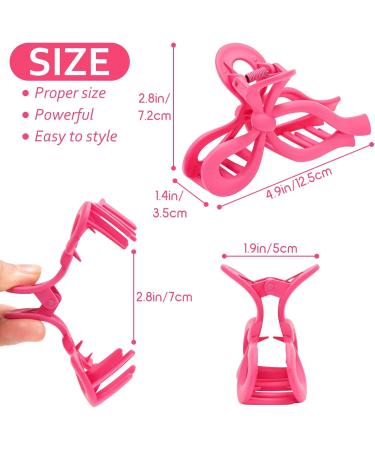 3 Pcs Hair Claw Clips Strong Hold Hair Clips Claw Large Bow Claw Clips for Thick Thin Hair Cute Hair Clips Styling Accessories for Women Girls (B) - Buy Online on GoSupps.com
