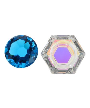 Ipetboom Nail Art Crystal Cup Nail Acrylic Liquid Esmalte De U as En Gel Nail Art Powder Bowl Glass Tumbler with Lid Container with Lid Clear Palette Washing Cups White Crystal