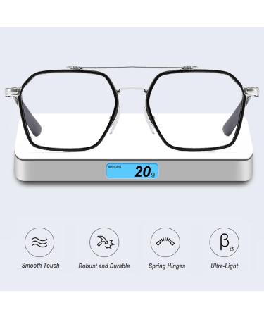 VOOLGA Blue Light Filter Glasses - Retro Fashion for Computer & Smartphones - Includes Case & Cleaning Cloth - Buy Online on GoSupps.com