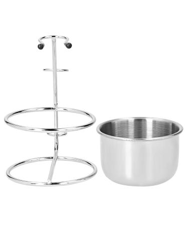 NATUDOCO Stainless Steel Razor Cup & Keeper Set | Shaving Brush Holder & Soap Bowl for Men | Durable Metal Shaving Accessories - Buy Online on GoSupps.com
