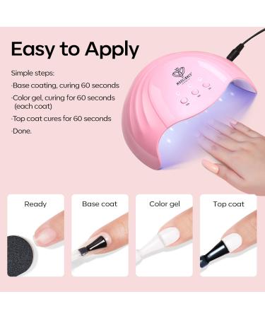 Modelones Gel Nail Polish Set 2Pcs 15ML Milky White and Jelly Pink Gel Polish Jelly Gel Nail Polish Soak Off LED Translucent Nail Gel Polish Art Starter Manicure Salon Milky White Jelly Pink - Buy Online on GoSupps.com