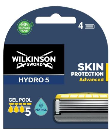 Wilkinson Sword Hydro 5 4 x Wilkinson Sword Hydro 5 Skin Protection Advanced with Menthol Enriched Lubricant Band Compatible for Any Hydro Razor - Buy Online on GoSupps.com