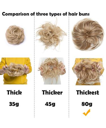 SEGO 80G Large Hairpiece Scrunchie Hair Extensions - Messy Bun Updo with Elastic Band in Medium Brown | Voluminous Style - Buy Online on GoSupps.com