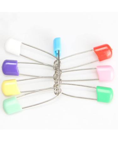 U-M Pulabo Multi-Colored Safety Pins - 5Pcs Reusable Plastic Head Infant Diaper, Medium Size - Buy Online on GoSupps.com