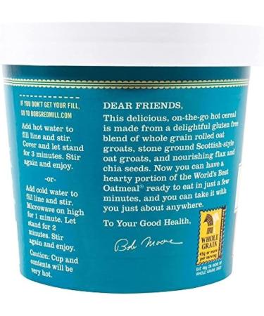Bobs Red Mill Gluten Free Classic Oatmeal Cup 51 grams 12 count - Buy Online on GoSupps.com