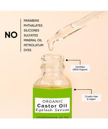 Castor Oil Hair Growth Oil Efficient Organic Castor Oil For Eyelashes And Eyebrows Promotes Hair Eyebrow And Eyelash Growth Skin Hydrates And Nourishes Conditioning Oil - Buy Online on GoSupps.com
