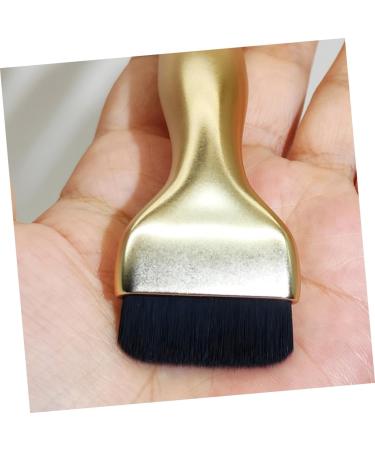 HONMEET Plastic Artificial Fiber Foundation Makeup Brush with Spoon Makeup Brush for Foundation Portable Makeup Brush Portable Foundation Liquid Brush 16.20X3.50X1.20CM Golden - Buy Online on GoSupps.com