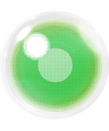 Colored Demon Nezuko Green Contact Lenses - Highly Opaque Anime Cosplay Lenses for Halloween & Carnival - 1 Pair with Free Lens Case - Buy Online on GoSupps.com