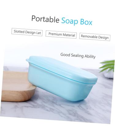 Amosfun 2pcs Box Soap Case Shower Soap Holder Soap Storage Case Soap Dish with Lid Sponge Soap Bathroom Soap Dish Soap Container Soap Dish for Shower Travel Soap Box Rectangle - Buy Online on GoSupps.com