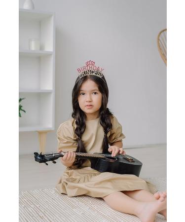 DAMI Happy Birthday Crown Headband - Gold Rhinestone Princess Tiara for Girls and Women - Buy Online on GoSupps.com