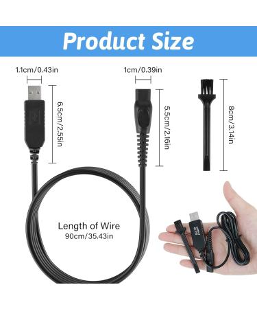 15V USB Charger for Philips Shaver | Replacement Power Cord for Norelco HQ8505 Series | Compatible with One Blade and Beard Trimmer - Buy Online on GoSupps.com