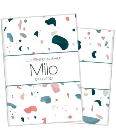 Wilhelm Fell case for the EU pet ID card for animals I personalized with names or date of birth i personal gift idea for pet owners I protective cover for the pet ID card (MILO) EU petrol card personalized milo