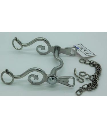 Kandare Spanish Baroque Portuguese Show - 12.5 to 16.5 | Gold & Silver Colors | Includes Chin Chain (13.5 Silver) - International Shipping Available - Buy Online on GoSupps.com