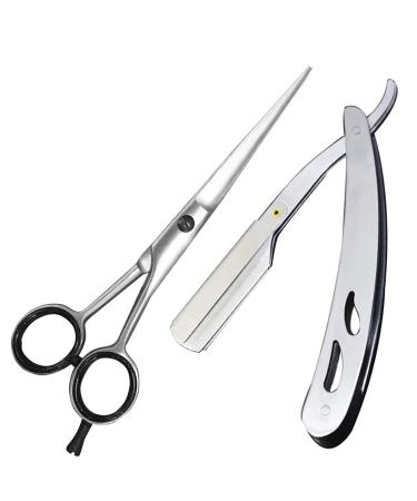 Care Hairdressing Scissors - 6.5" Sharp Stainless Steel Hair Cutting Scissors and Barber Salon Hair Scissors for Professional Hairdressers Men Women Children and Adults