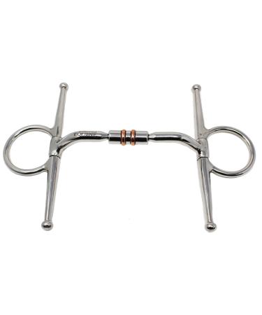 Professional Equine Horse Full Cheek Comfort Snaffle Bit Copper Rollers 35622 Mouth: 6" Cheeks: 6-3/8"