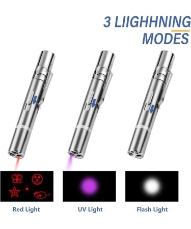 Cat Laser Pointer Toy | Red LED Light | Long Range 3 Modes | USB Rechargeable - Buy Online on GoSupps.com