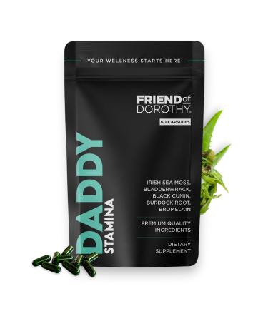 Daddy Stamina Sea Moss Capsules - Pure Seaweed Supplement for Energy and Skin Health Ultimate Anti-Aging Natural Supplement for Men 60 Capsules