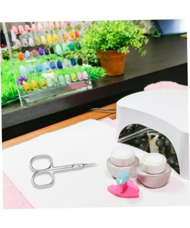 Brush Cuticle Scissors Stainless Steel Manicure Grooming Scissors Curved Slice Pedicure Tool for Nail - Buy Online on GoSupps.com