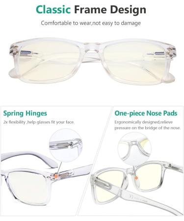Eyekepper Blue Light Filter Glasses - Anti-Glare Reflective Computer Readers | Clear Stylish Frame for Eye Protection - Buy Online on GoSupps.com